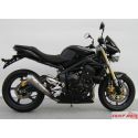 Echappement Zard position basse homologué Triumph 675 Street Triple conique 2007-2012