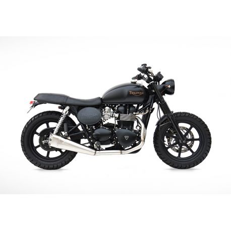 Ligne d'Echappement Zard version short racing TRIUMPH BONNEVILLE SCRAMBLER THRUXTON 2005-2007 Ã  carbu