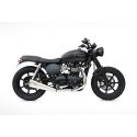 Ligne d'Echappement Zard version short racing TRIUMPH BONNEVILLE SCRAMBLER THRUXTON 2005-2007 Ã  carbu