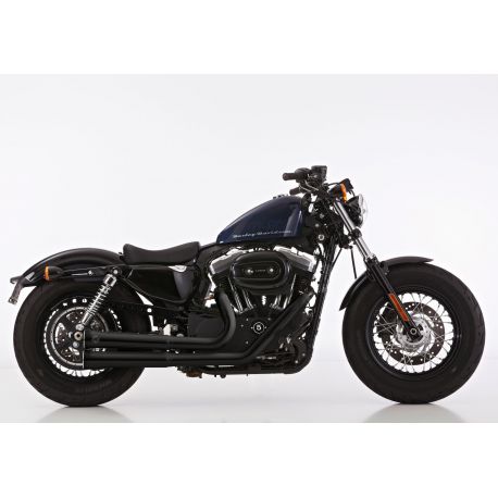 Echappement custom FALCON GROOVE CHROME HARLEY DAVIDSON XL883 SPORTSTER XL1200 SPORTSTER 2014-2016