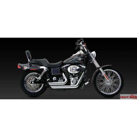 Echappement VANCE & HINES STAGGERED court HARLEY DAVIDSON DYNA GLIDE MODELS 1991-2005