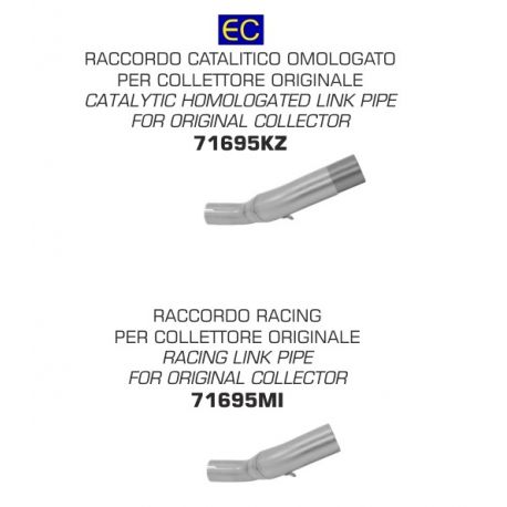 Raccord d'echappement homologué catalysé ARROW HONDA CB300R 2018