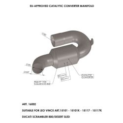 Catalyseur moto LEOVINCE DUCATI 800 SCRAMBLER 2015-206