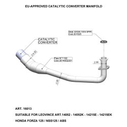 Catalyseur moto LEOVINCE HONDA 125 FORZA 2017-2018