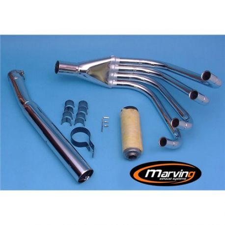 Ligne complete d''Echappement racing MARVING KAWASAKI Z650 1976-1983
