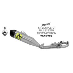 Ligne complete pot d'Echappement ARROW mx competition YAMAHA YZF 450 2018-2019