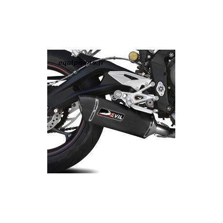 Echappement DEVIL evolution position basse pour TRIUMPH 675 STREET TRIPLE 2007-2012