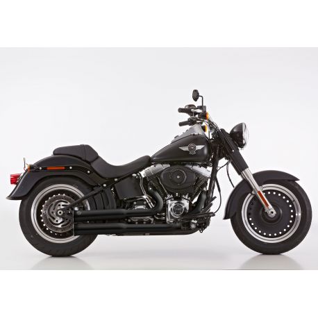 Ligne complete d'Echappement Falcon Double GROOVE Harley Davidson Softail Fat Boy / Fat Boy Low / Standard / Heritage Classic /
