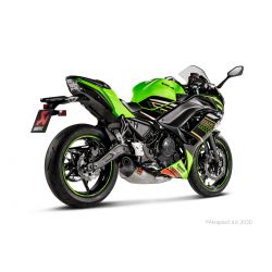 Ligne pot d'echappement AKRAPOVIC homologuée KAWASAKI Z650 et NINJA 650 2017-2020