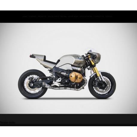 Ligne d'Echappement Zard 2 en 2 Titane racing BMW R NINE T 1200