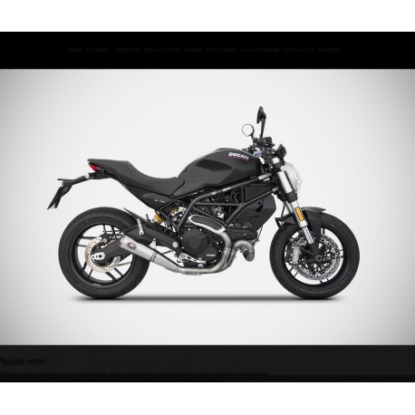 Echappement Zard Zuma Ducati Monster 797