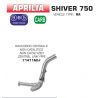 Raccord central d'Echappement racing décatalysé ARROW APRILIA 750 SHIVER 2008-2009 0