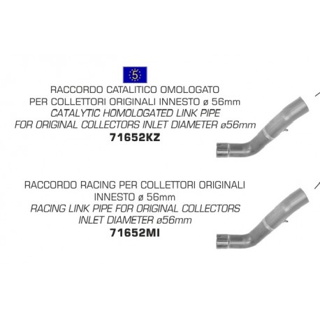 Raccord d'Echappement ARROW APRILIA RSV4 2015-2016 TUONO V4 2015-2016 en 56mm