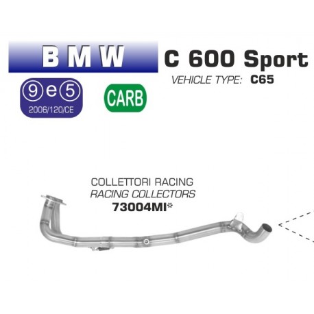Collecteur d'Echappement racing ARROW BMW C600 SPORT 2012-2015
