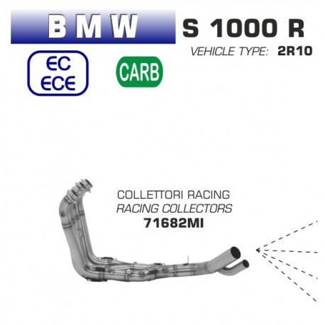 Collecteur d'Echappement racing ARROW BMW S1000R 2017-2020