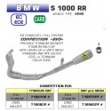 Ligne d'Echappement racing ARROW compétition evo BMW S1000RR M1000R avec grille GP