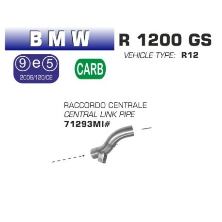 Raccord d'Echappement central ARROW BMW R1200GS 2004-2005