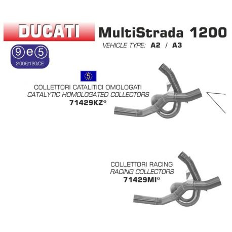 Collecteur d'Echappement ARROW DUCATI 1200 MULTISTRADA 2010-2014