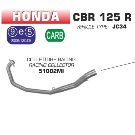 Collecteur d'Echappement ARROW HONDA CBR125R 2004-2010