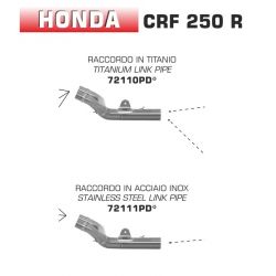 Raccord central pot d'Echappement ARROW HONDA CRF250R 2014-2017
