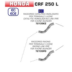 Raccord central pot d'Echappement ARROW X-KONE HONDA CRF 250 L 2017-2018
