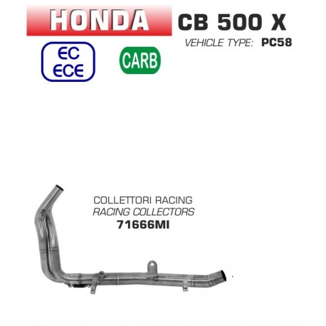 Collecteur d'Echappement racing ARROW HONDA CB500X 2017-2018