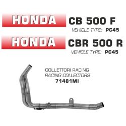 Collecteur pot d'Echappement ARROW racing HONDA CB500F CBR500R 2013-2015