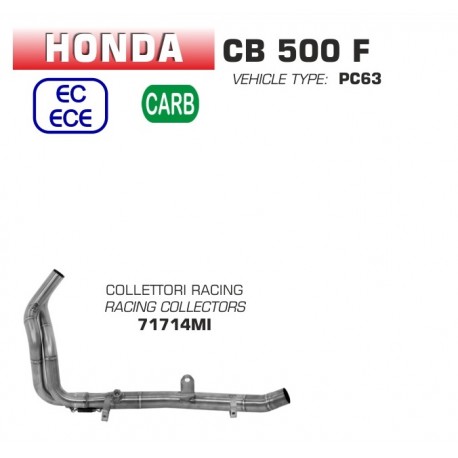 Collecteur d'Echappement racing ARROW HONDA CB500F CBR500R 2019-2020