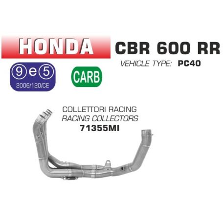 Collecteur d'Echappement racing ARROW HONDA CBR600RR 2007-2008