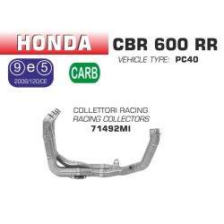 Collecteur pot d'Echappement racing ARROW HONDA CBR600RR 2013-2016