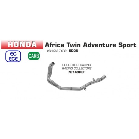 Collecteur d'Echappement racing ARROW HONDA CRF1000L AFRICA TWIN ADVENTURE SPORT 2018-2019