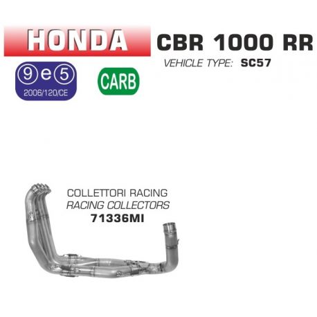 Collecteur d'Echappement racing ARROW HONDA CBR1000RR 2004-2007