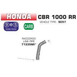 Raccord pot d'Echappement ARROW HONDA CBR1000RR 2004-2007
