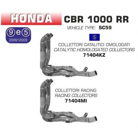 Collecteur d'Echappement ARROW HONDA CBR1000RR 2008-2011