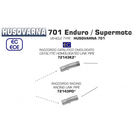 Raccord d'Echappement ARROW HUSQVARNA 701 ENDURO / SUPERMOTO