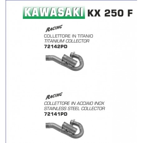 Collecteur échappement ARROW KAWASAKI KX 250 F 2018