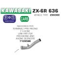 Raccord d'Echappement ARROW X-KONE ou PRO-RACING KAWASAKI ZX6R ZX636R 2009-2016