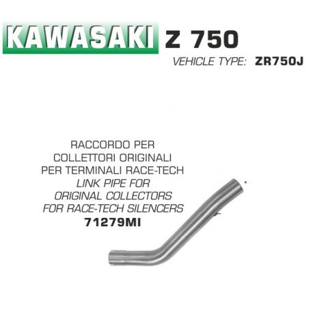 Raccord d'Echappement ARROW RACE-TECH KAWASAKI Z750 2004-2006