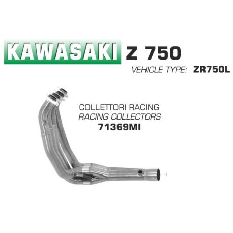 Collecteur D'Echappement racing ARROW KAWASAKI Z750 Z750R 2007-2014