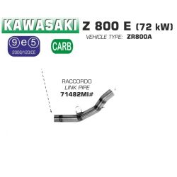Raccord pot d'Echappement ARROW KAWASAKI Z800E 2013-2016