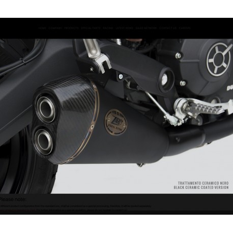 Echappement Zard Bas Ducati Monster 797