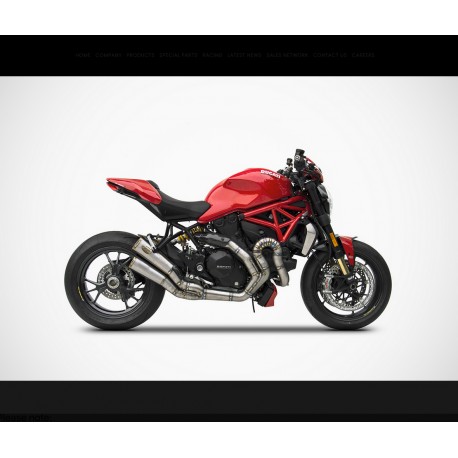 Ligne complète Double Echappement Zard Ducati  Monster 1200S et 1200R 2016-2018