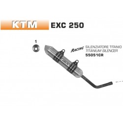 Pot d'Echappement ARROW KTM EXC 250 EXC 300 2005-2009 2 temps