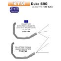 Collecteur d'Echappement ARROW KTM 690 DUKE 2012-2015