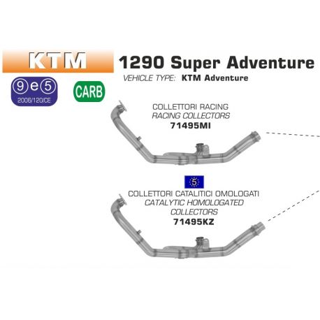 Collecteur racing ARROW KTM 1050 ADVENTURE 1090 ADVENTURE 1190 ADVENTURE 1290 SUPER ADVENTURE