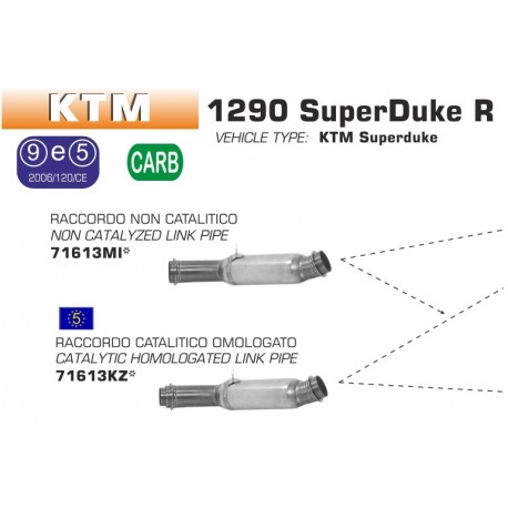 Raccord d'Echappement ARROW KTM 1290 SUPER DUKE 2014-2016