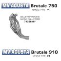 Collecteur d'Echappement ARROW MV AGUSTA 750 BRUTALE 2003-2006 910 BRUTALE 2005-2008