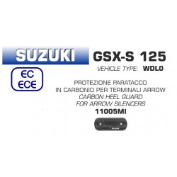 Pare-chaleur carbone ARROW SUZUKI GSXS 125 GSXR 125 2017-2021CF MOTO MT 450  2024