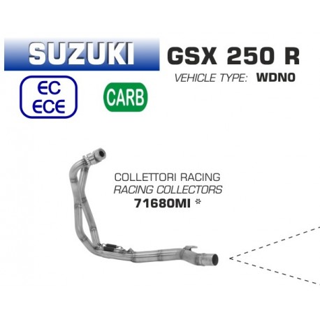 Collecteur d'échappement ARROW SUZUKI GSXR 250 2017-2020