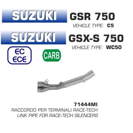 Raccord d'Echappement pour collecteur ARROW SUZUKI GSR 750 GSXS 750